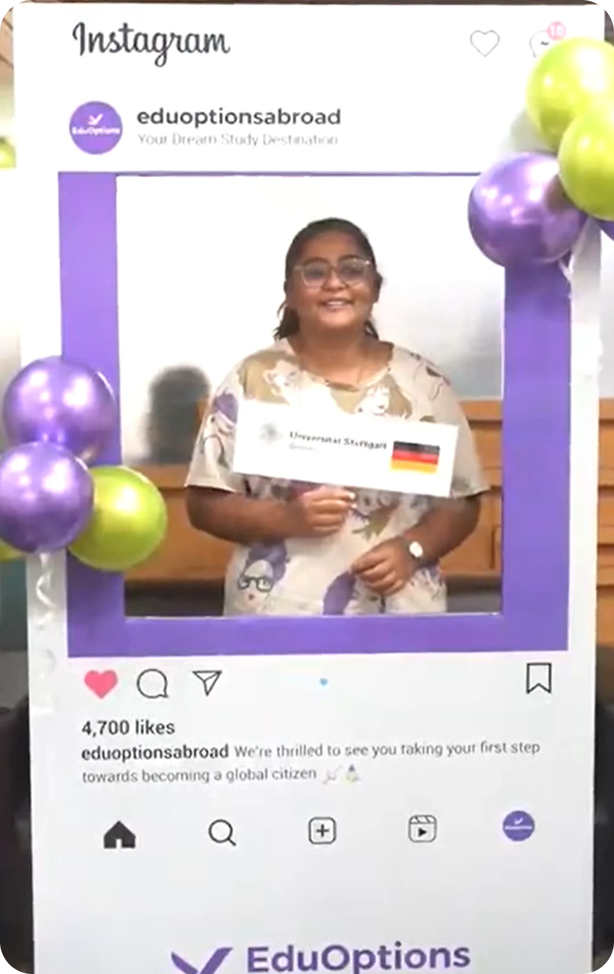 Divya student testimonial video about studying abroad with EduOptions Germany